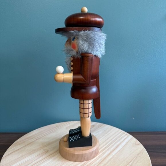 Vintage SN Seiffener Nutcracker Golfer W/ Clubs Made In Germany  Wooden Craftsma - Picture 3 of 10